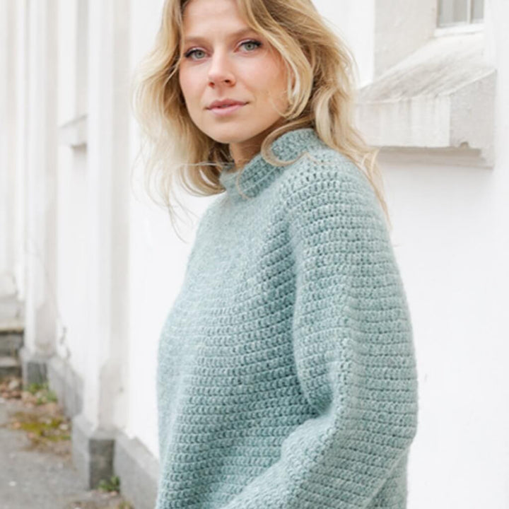 Drops Design Pattern Pullover Sea Foam Sweater Häkelset - Drops (PDF) bei bei bei bei bei bei bei Lieblingsgarn