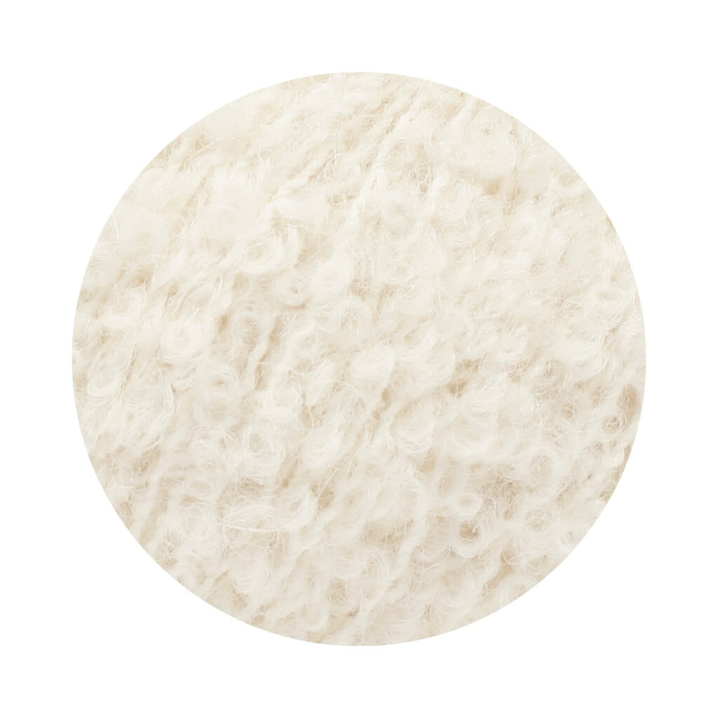 Drops Design Drops Alpaca Bouclé, Farbe 0100 off white – Alpaka, Schurwolle und Synthetik bei Lieblingsgarn