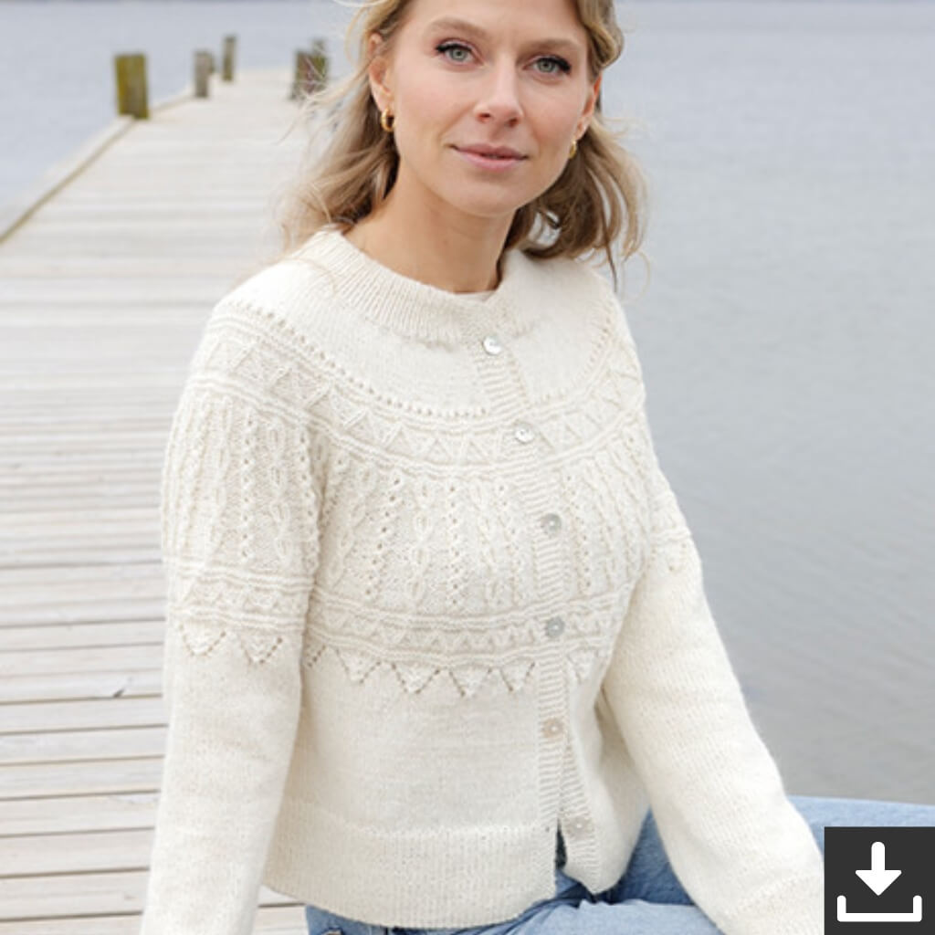 Drops Design Pattern Strickjacke Avalanche Cardigan Strickset - Drops (PDF) bei bei bei bei Lieblingsgarn