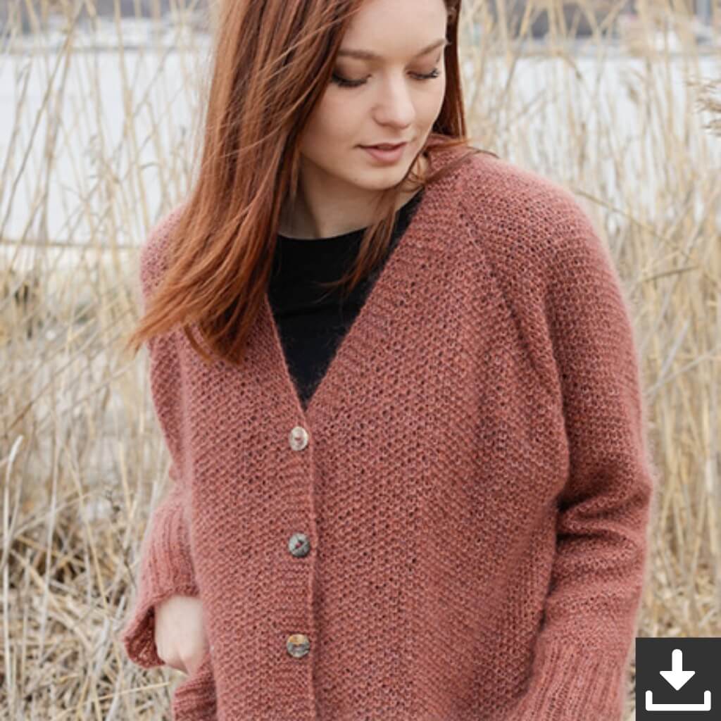 Drops Design Pattern Strickjacke Copper River Cardigan Strickset - Drops (PDF) bei bei bei bei bei bei bei Lieblingsgarn