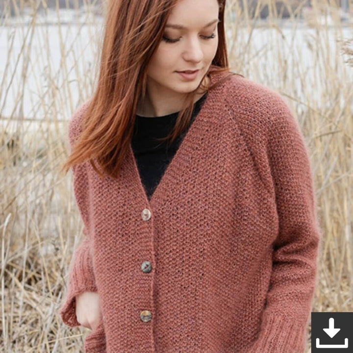 Drops Design Pattern Strickjacke Copper River Cardigan Strickset - Drops (PDF) bei bei bei bei bei bei bei Lieblingsgarn
