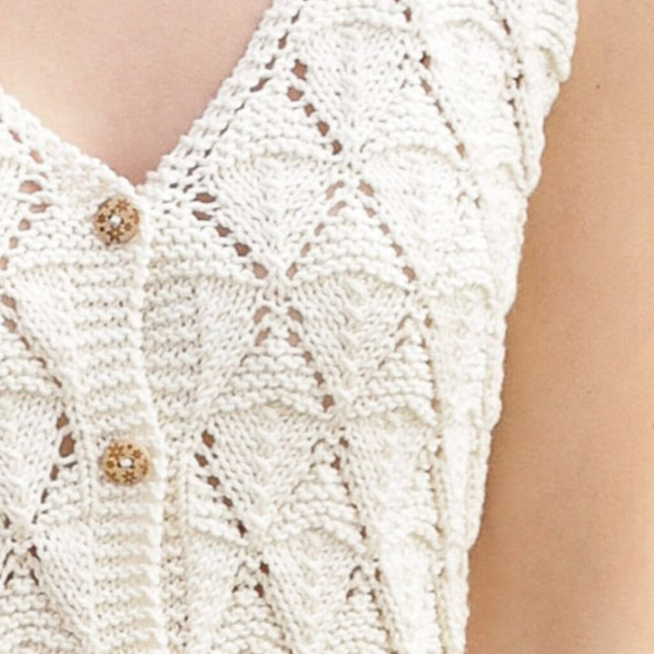 Drops Design Pattern Weste Dazzling Diamonds Vest Strickset- Drops (PDF) bei bei bei bei Lieblingsgarn