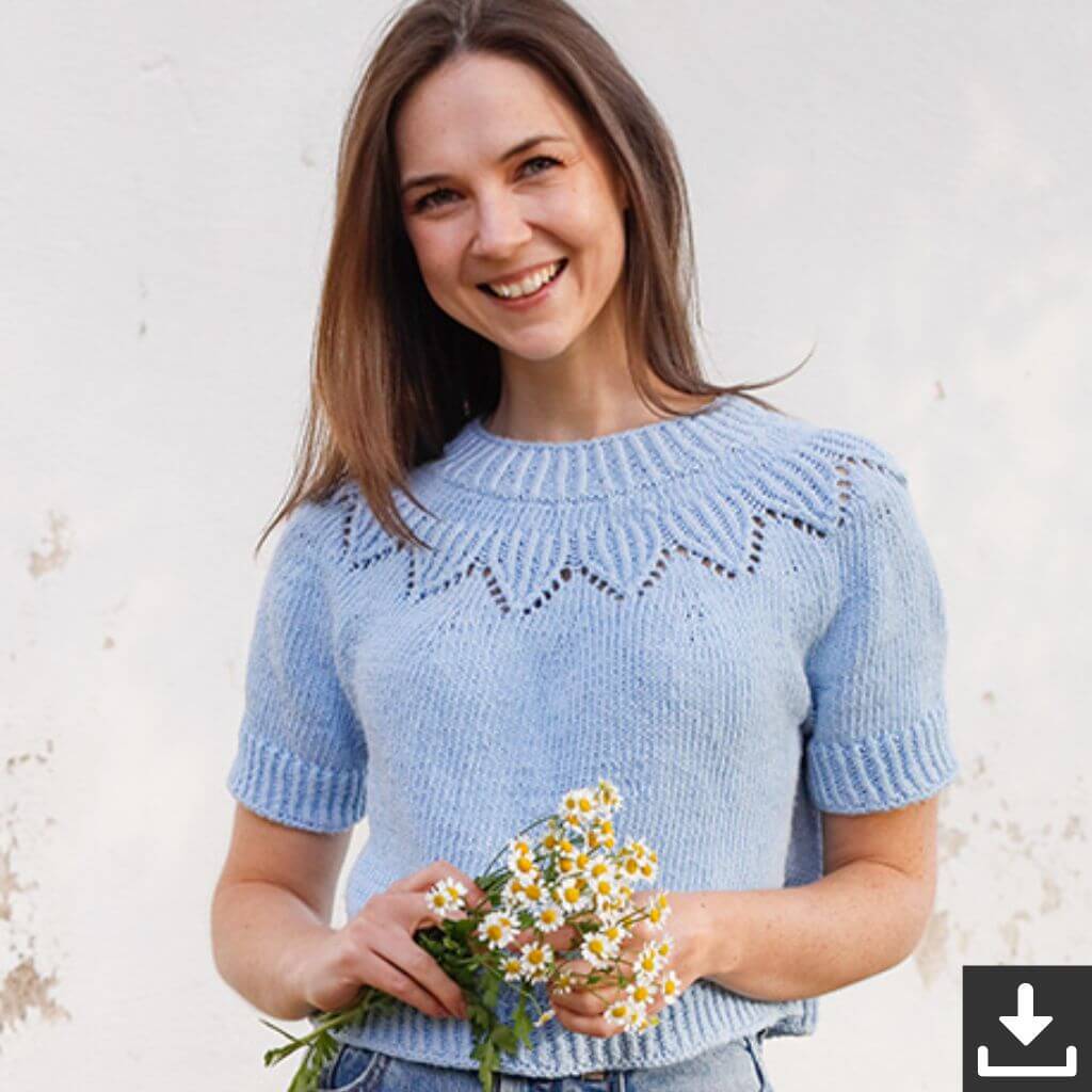 Drops Design Pattern Damen Top Echo Mountain Strickset - Drops (PDF) bei bei bei bei Lieblingsgarn