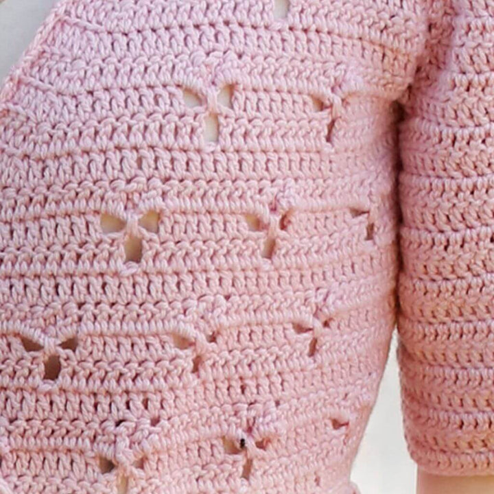 Drops Design Pattern Kurzarm Hortense Wrap Cardigan Häkelset - Drops (PDF) bei bei bei bei Lieblingsgarn