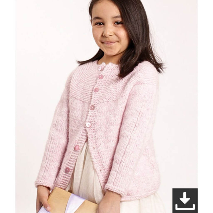 Drops Design Pattern Mädchen Strickjacke Precious Piper Strickset - Drops (PDF) bei bei bei bei Lieblingsgarn