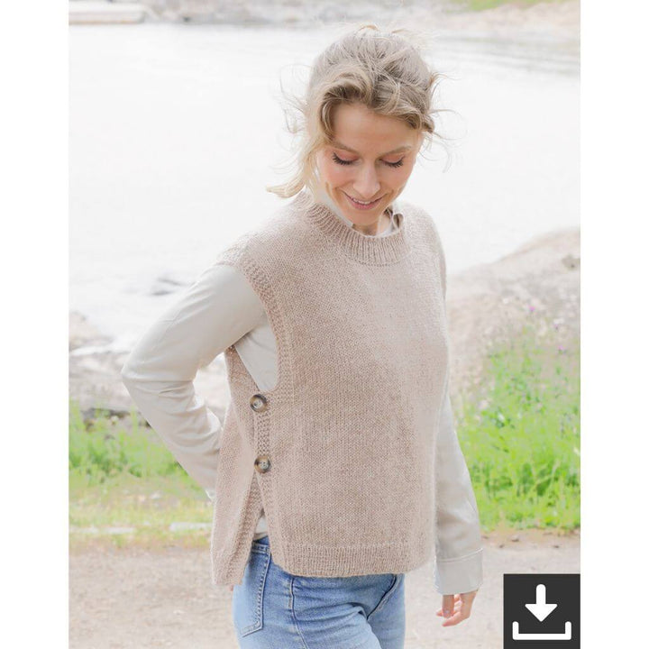 Drops Design Pattern Pullunder Driftwood Vest Strickset - Drops (PDF) bei bei bei bei Lieblingsgarn