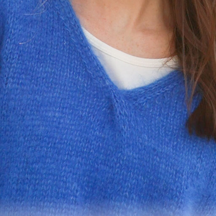 Drops Design Pattern Pullover Cornflowers Blues Strickset - Drops (PDF) bei bei bei bei bei bei bei Lieblingsgarn