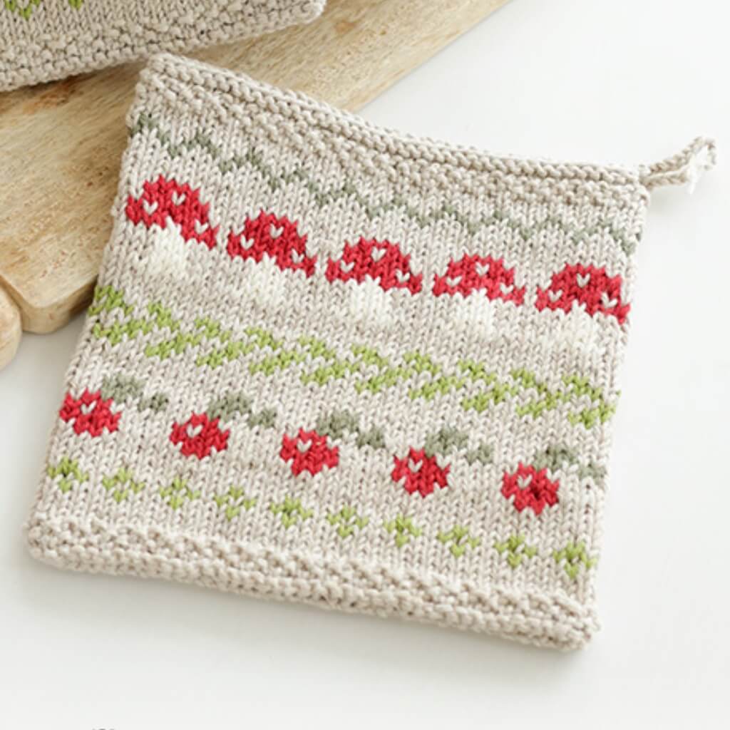 Drops Design Pattern Topflappen im Pilzdesign Strickset - Drops (PDF) bei bei bei bei Lieblingsgarn