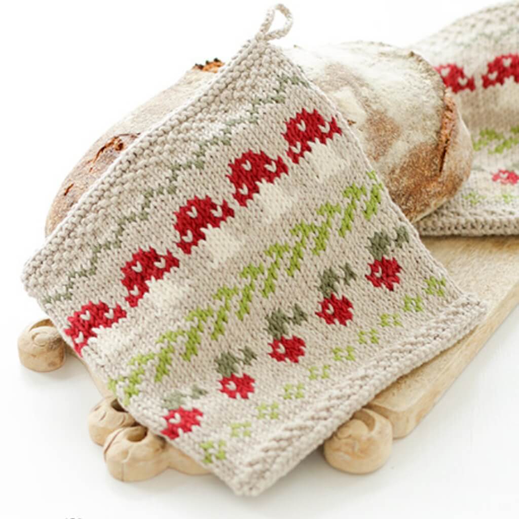Drops Design Pattern Topflappen im Pilzdesign Strickset - Drops (PDF) bei bei bei bei Lieblingsgarn