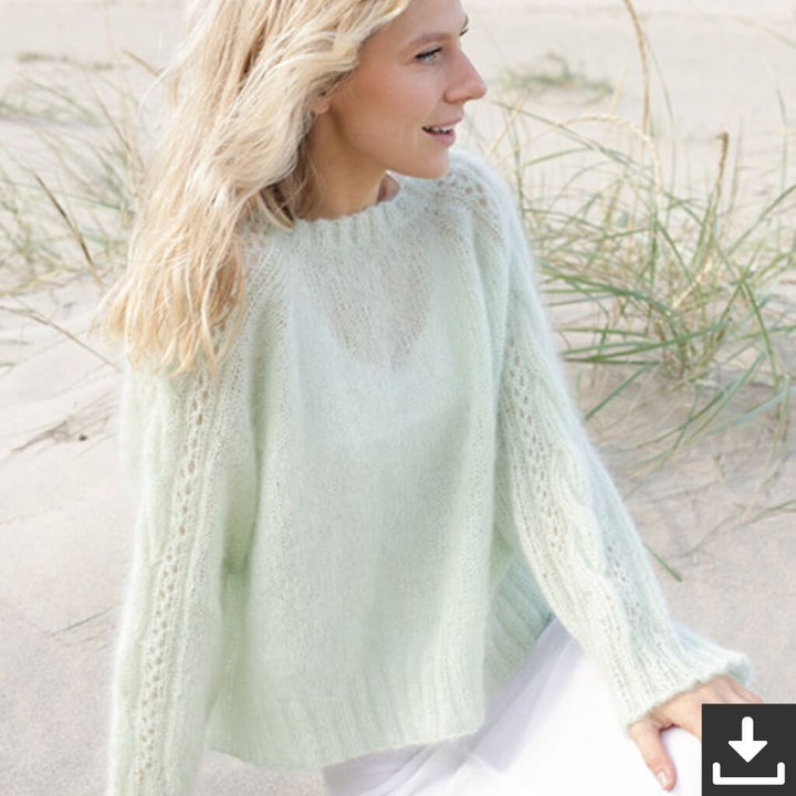 Drops Design Pattern Pullover Sweet Spring Strickset - Drops (PDF) bei bei bei bei bei bei bei Lieblingsgarn