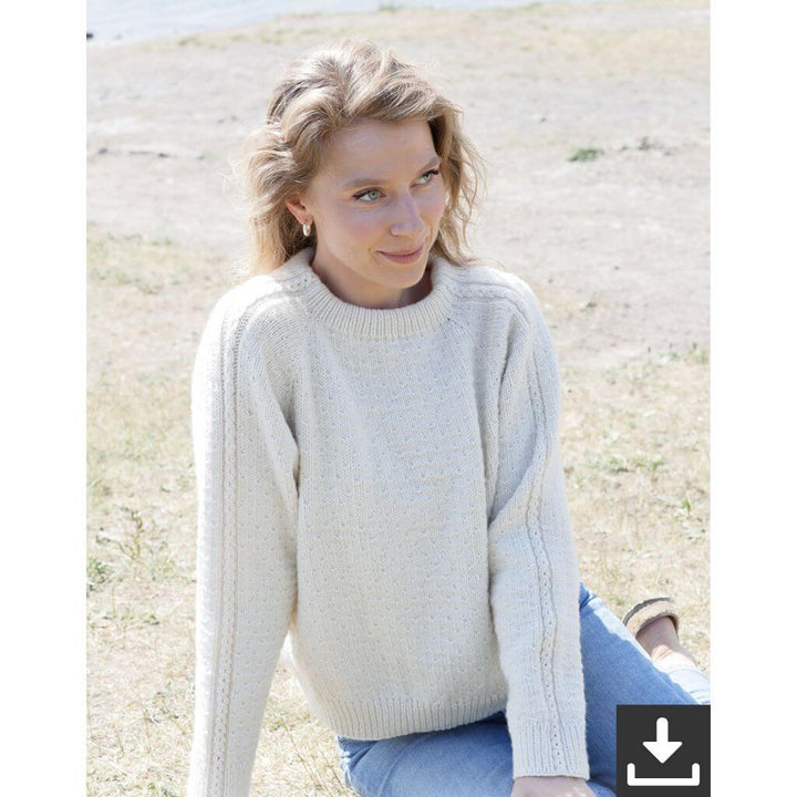Drops Design Pattern Damen Pullover Winter Rain Strickset - Drops (PDF) bei bei bei bei Lieblingsgarn