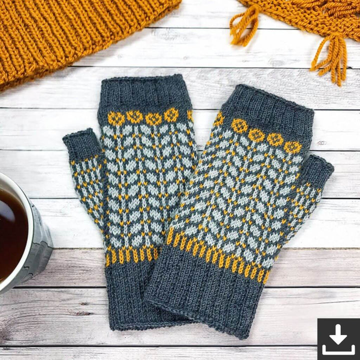 Ducathi Pattern Handschuhe Powerflowermittens Strickanleitung - Ducathi (PDF) bei bei bei bei Lieblingsgarn