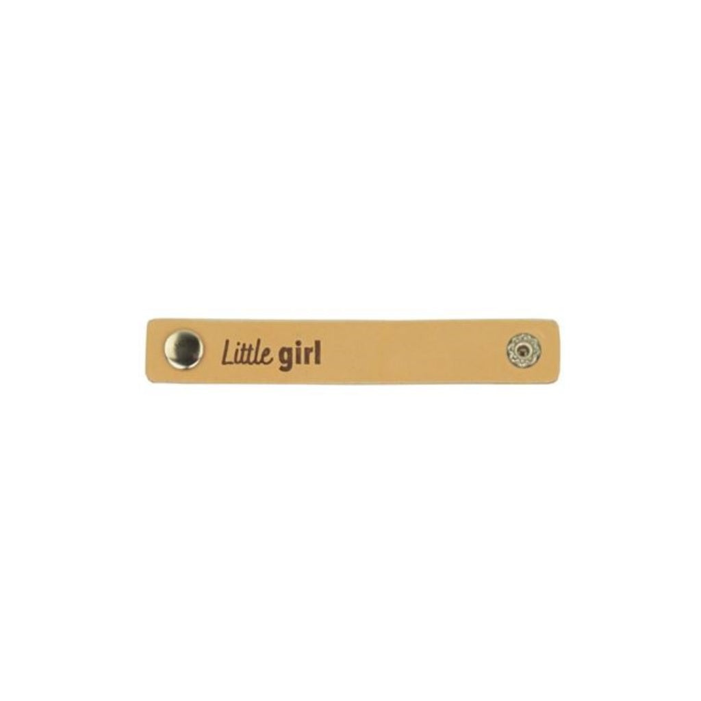 Durable 2 Stk. Lederlabel mit Druckknopf - "Little Girl" bei bei bei bei Lieblingsgarn