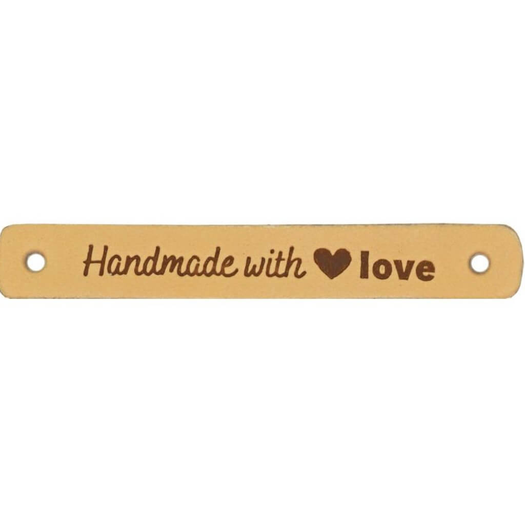 Durable 2 Stk. Lederlabel "Handmade with Love" bei bei bei bei Lieblingsgarn