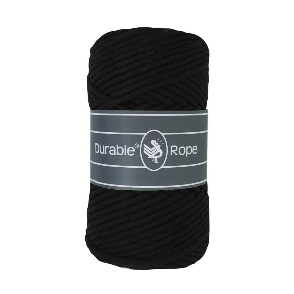 Durable Makramee Garn 3 mm x 75 m, Farbe 0325 Black – Baumwolle und Polyester bei Lieblingsgarn