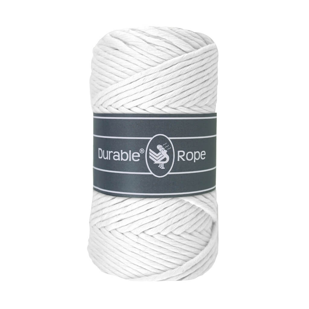 Durable Makramee Garn 3 mm x 75 m, Farbe 0310 White – Baumwolle und Polyester bei Lieblingsgarn