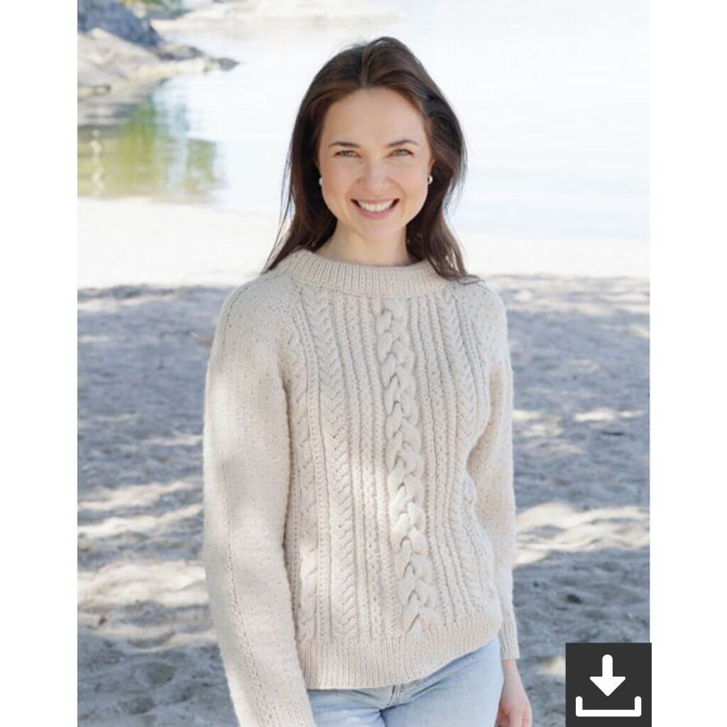 Drops Design Pattern Damen Pullover Echo River Strickanleitung - Drops (PDF) bei bei bei bei Lieblingsgarn