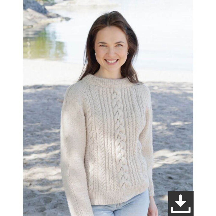 Drops Design Pattern Damen Pullover Echo River Strickanleitung - Drops (PDF) bei bei bei bei Lieblingsgarn