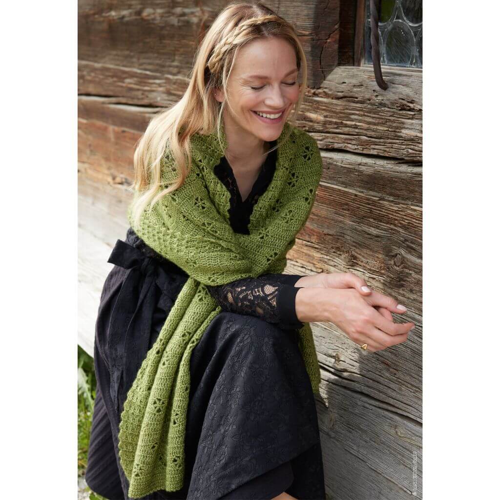 Lana Grossa Pattern Lochmuster Schal Häkelset - Lana Grossa (PDF) bei bei bei bei bei bei bei Lieblingsgarn
