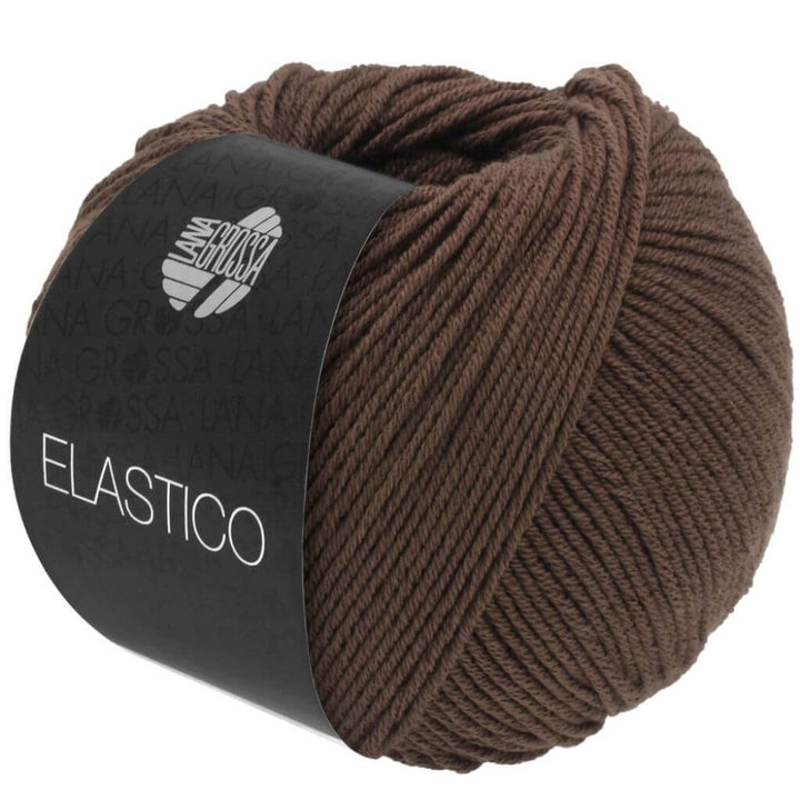 Lana Grossa Elastico, Farbe 182 Schokobraun – Baumwolle und Polyester bei Lieblingsgarn