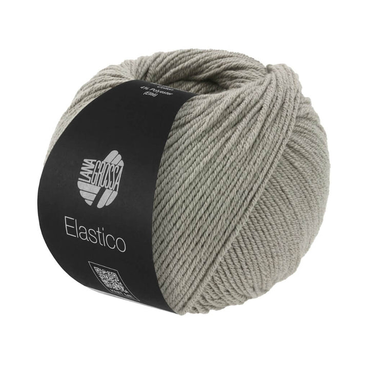 Lana Grossa Elastico, Farbe 195 Silbergrau – Baumwolle und Polyester bei Lieblingsgarn