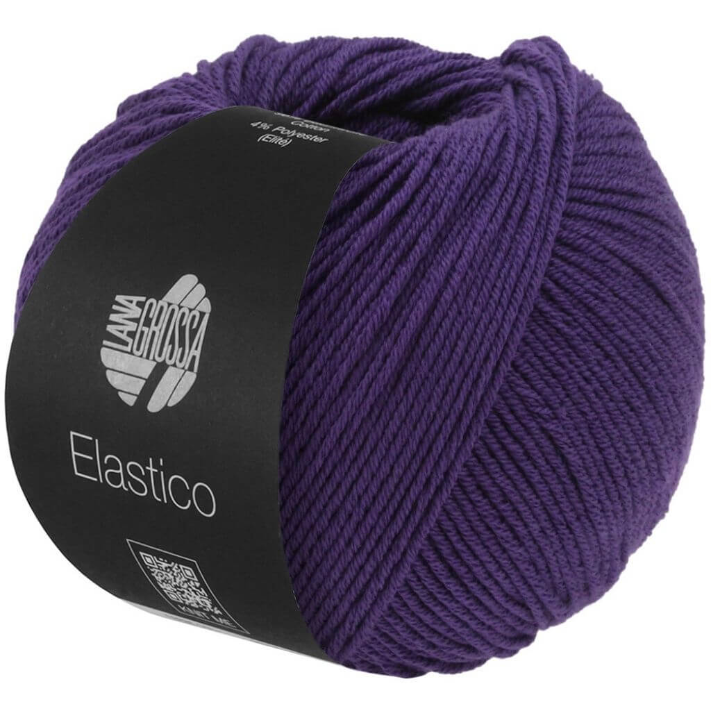 Lana Grossa Elastico, Farbe 198 Dunkelviolett – Baumwolle und Polyester bei Lieblingsgarn