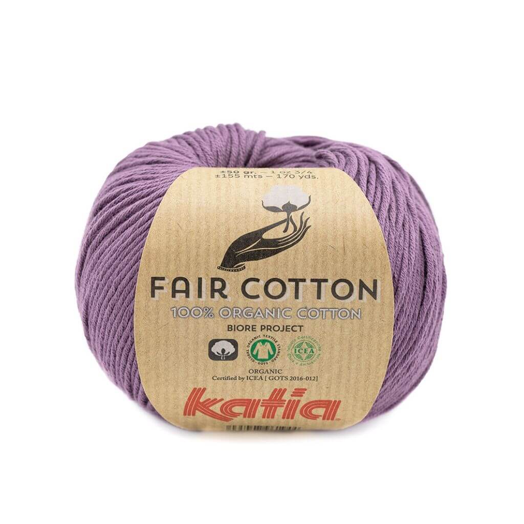 Katia Fair Cotton, Farbe 39 Dunkelmalve – Baumwolle bei Lieblingsgarn