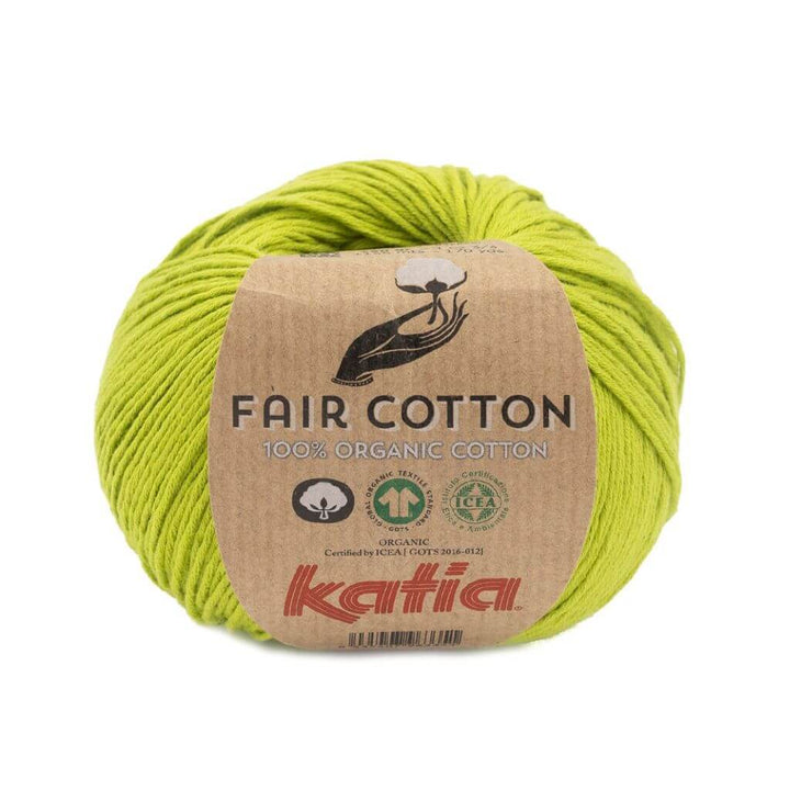 Katia Fair Cotton, Farbe 53 Pistaziengrün – Baumwolle bei Lieblingsgarn