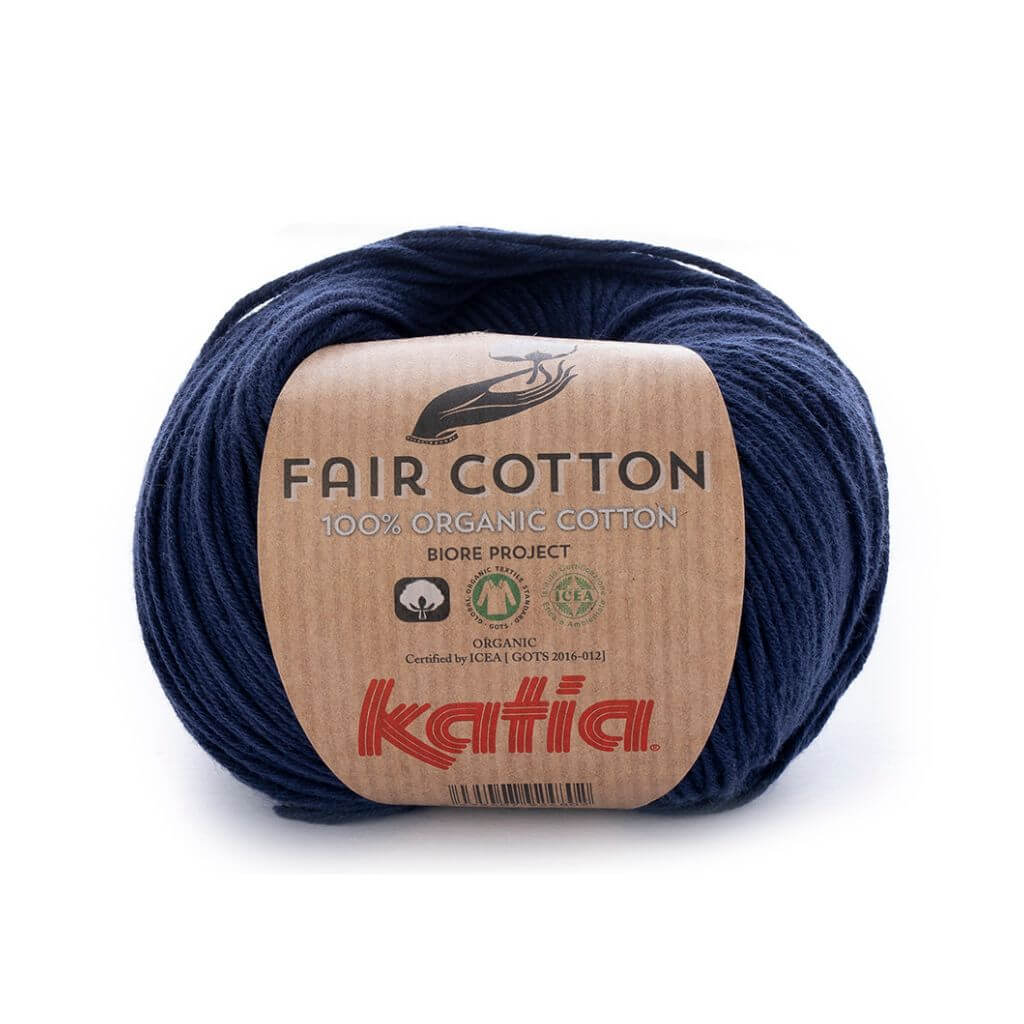 Katia Fair Cotton, Farbe 5 Dunkelblau – Baumwolle bei Lieblingsgarn
