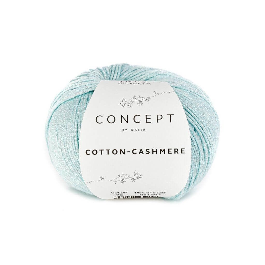 Katia Concept Cotton Cashmere, Farbe 73 Wasserblau – Baumwolle und Kaschmir bei Lieblingsgarn