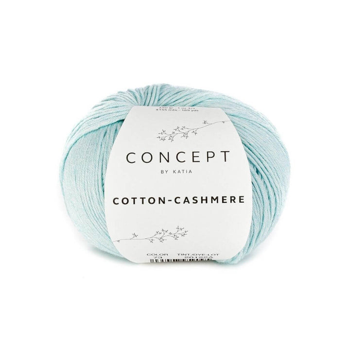 Katia Concept Cotton Cashmere, Farbe 73 Wasserblau – Baumwolle und Kaschmir bei Lieblingsgarn