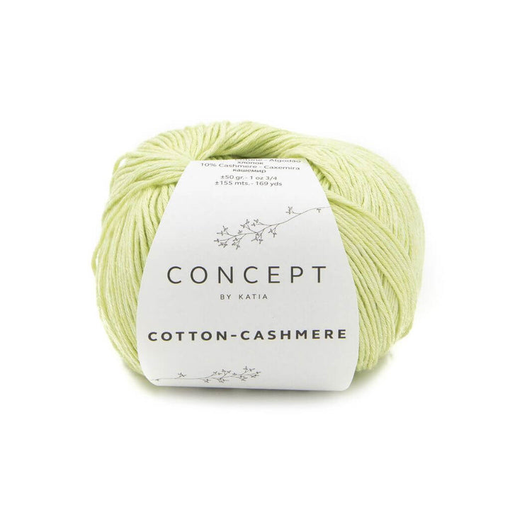 Katia Concept Cotton Cashmere, Farbe 76 Pistaziengrün – Baumwolle und Kaschmir bei Lieblingsgarn