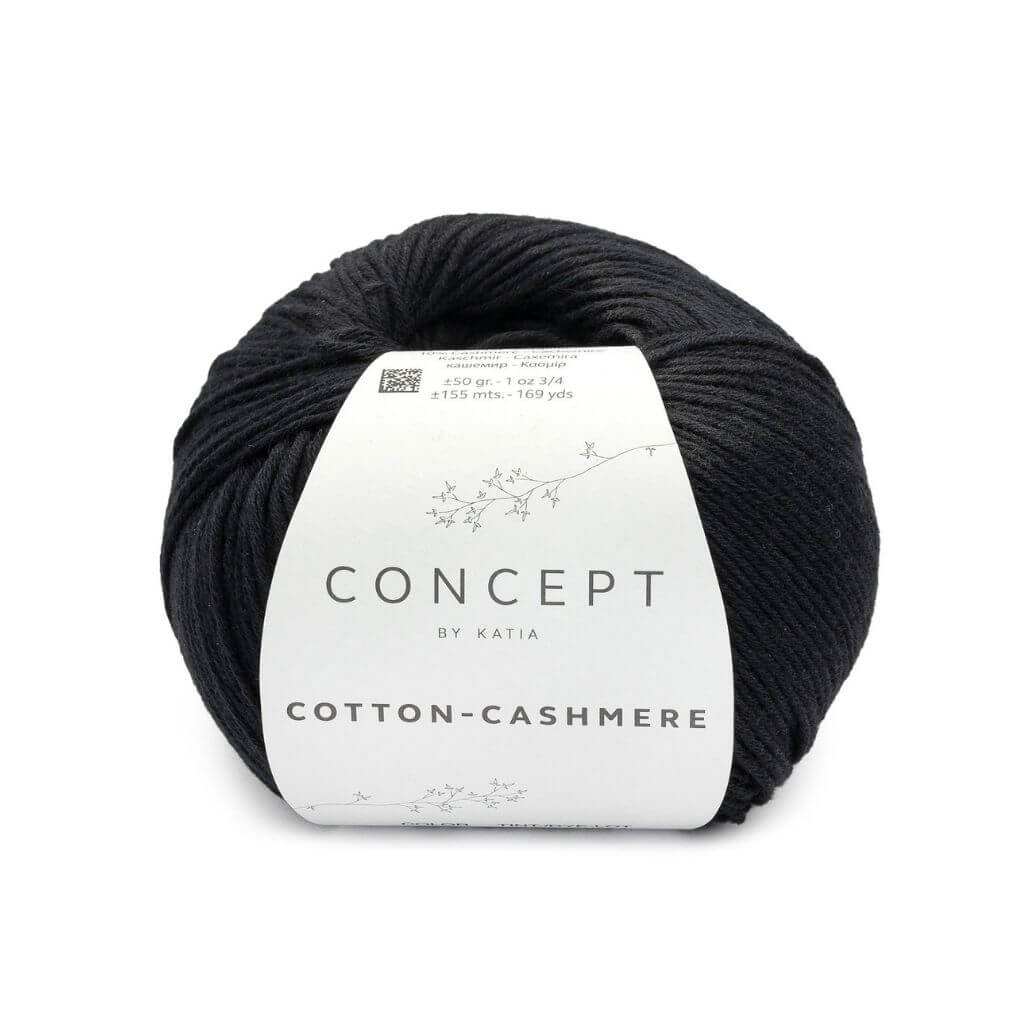 Katia Concept Cotton Cashmere, Farbe 89 Schwarz – Baumwolle und Kaschmir bei Lieblingsgarn