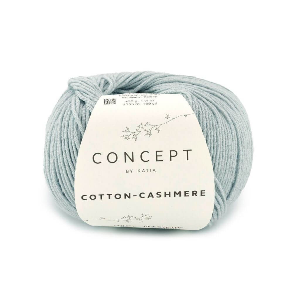 Katia Concept Cotton Cashmere, Farbe 93 Hellblau – Baumwolle und Kaschmir bei Lieblingsgarn