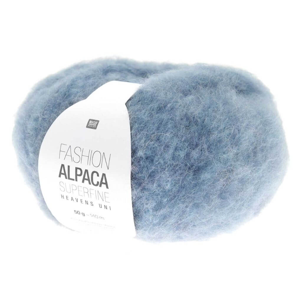 Rico Design Fashion Alpaca Superfine Heavens Uni, Farbe 006 Aqua – Alpaka und Synthetik bei Lieblingsgarn