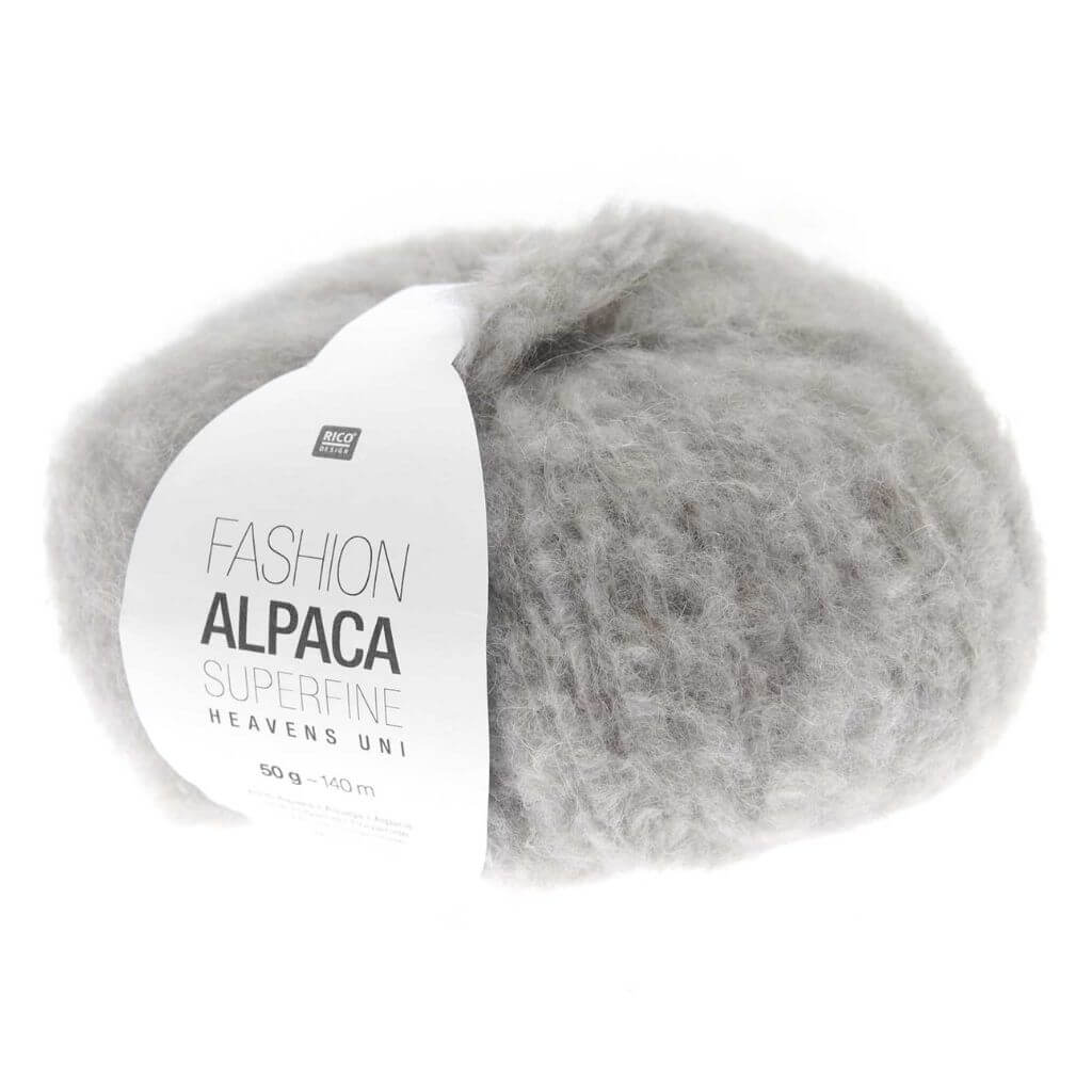 Rico Design Fashion Alpaca Superfine Heavens Uni, Farbe 009 Grau – Alpaka und Synthetik bei Lieblingsgarn