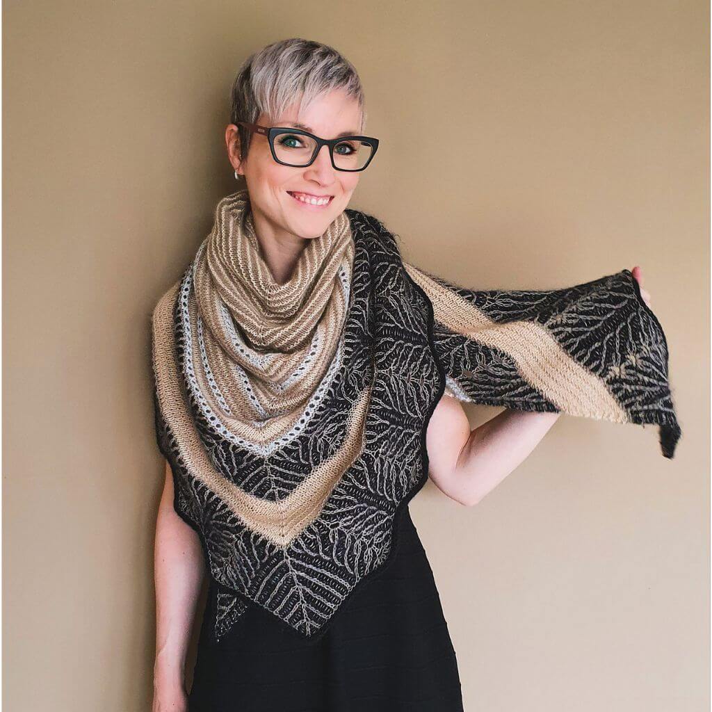 Feinmotorik Pattern Tuch Rokoko Strickanleitung - Feinmotorik (PDF) bei bei bei bei Lieblingsgarn