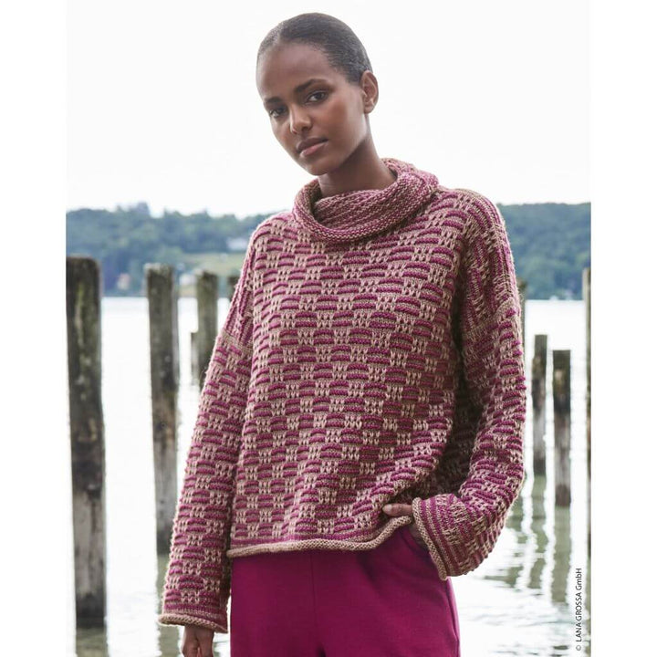 Lana Grossa Pattern Pullover im Hebemaschenmuster Strickanleitung - Lana Grossa (Heft) bei bei bei bei bei bei Lieblingsgarn