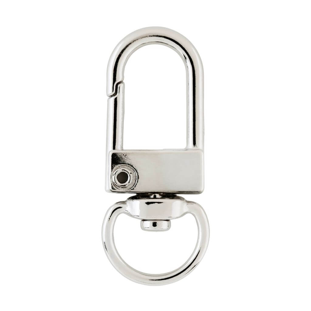 Folia Karabinerhaken M, 4 Stk., Farbe silber – Metall bei Lieblingsgarn