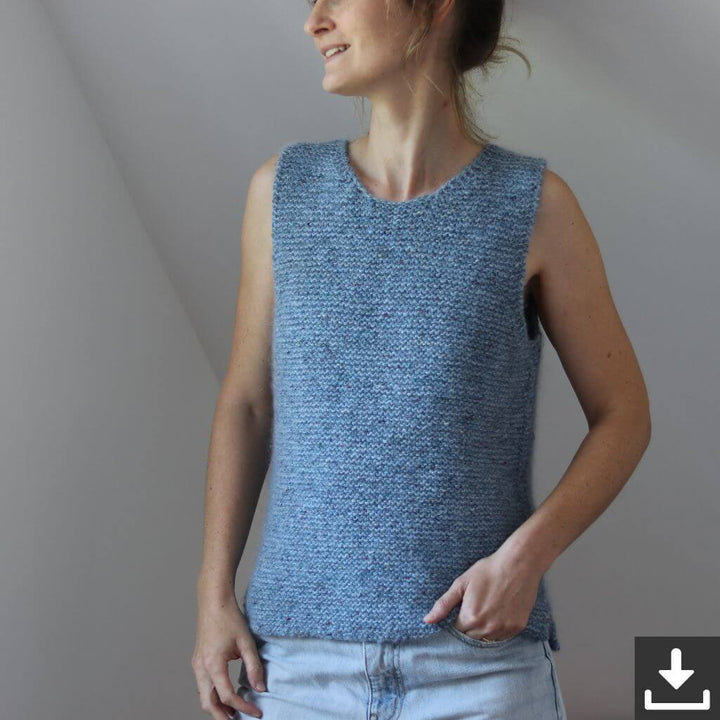 Frau Riedel strickt Pullunder Easypeasy Slipover Maxi Strickanleitung - Frau Riedel strickt (PDF) bei bei bei Lieblingsgarn