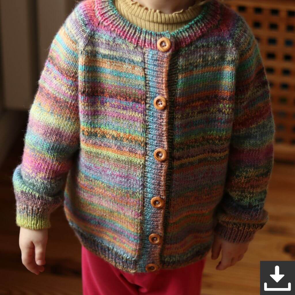 Frau Riedel strickt Pattern Happy Cardigan Mini Strickanleitung - Frau Riedel strickt (PDF) bei bei bei bei Lieblingsgarn