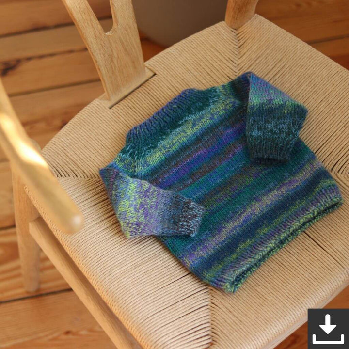 Frau Riedel strickt Happy Sweater Mini Strickanleitung - Frau Riedel strickt (PDF) bei bei bei bei Lieblingsgarn