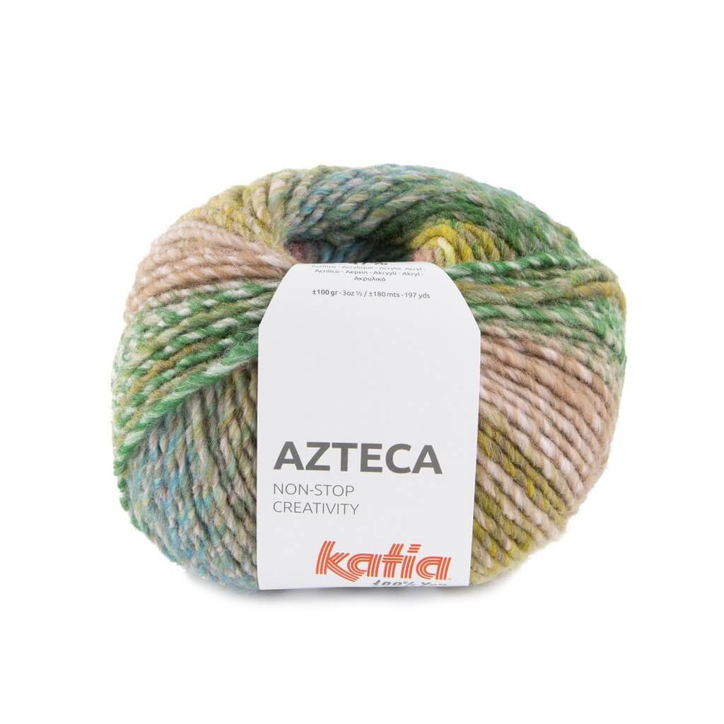 Katia Azteca, Farbe 7888 Rosé Blau Senfgelb – Schurwolle und Synthetik bei Lieblingsgarn