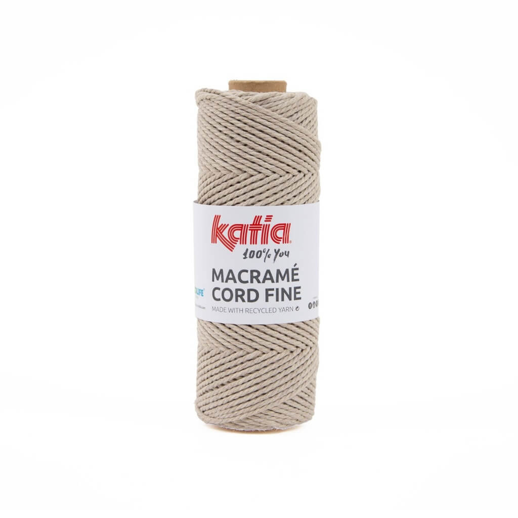 Katia Macramé Cord Fine 2,5 mm, Farbe 205 Lino – Baumwolle und Polyester bei Lieblingsgarn