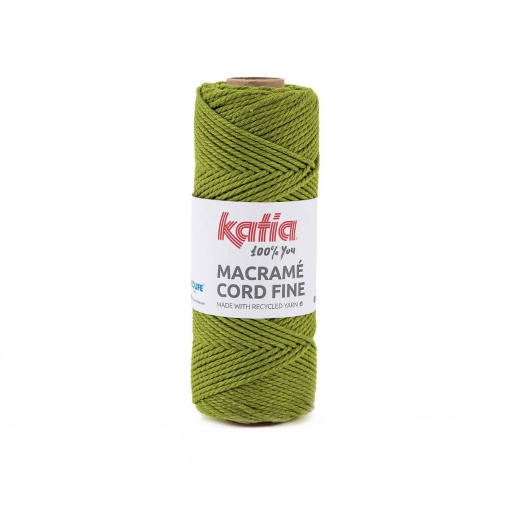 Katia Macramé Cord Fine 2,5 mm, Farbe 207 Verde Hierba – Baumwolle und Polyester bei Lieblingsgarn