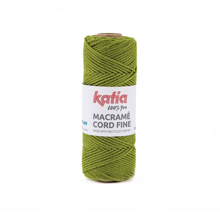 Katia Macramé Cord Fine 2,5 mm, Farbe 207 Verde Hierba – Baumwolle und Polyester bei Lieblingsgarn