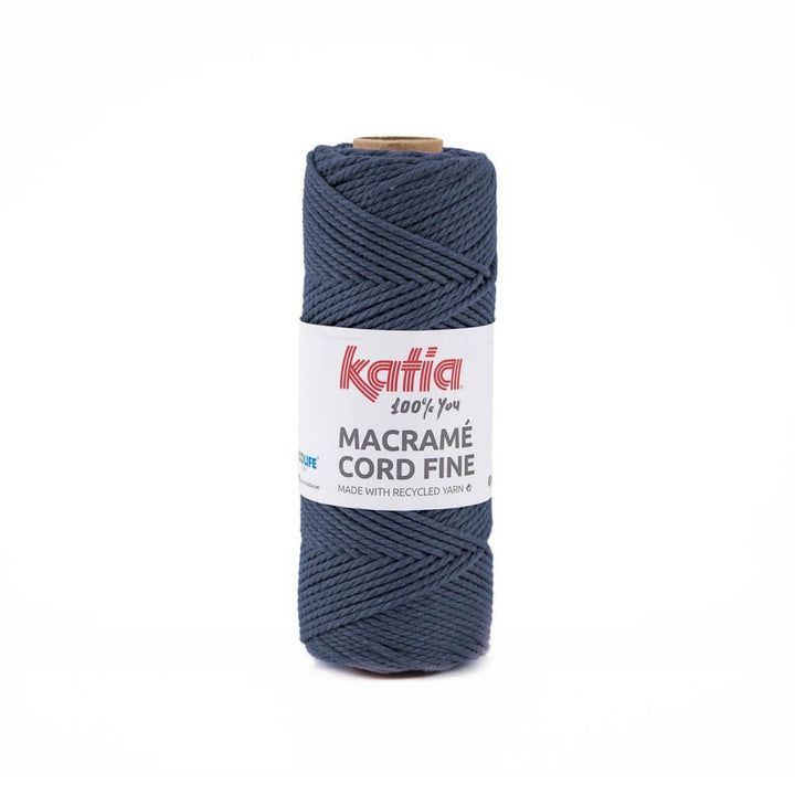 Katia Macramé Cord Fine 2,5 mm, Farbe 203 Jeans – Baumwolle und Polyester bei Lieblingsgarn