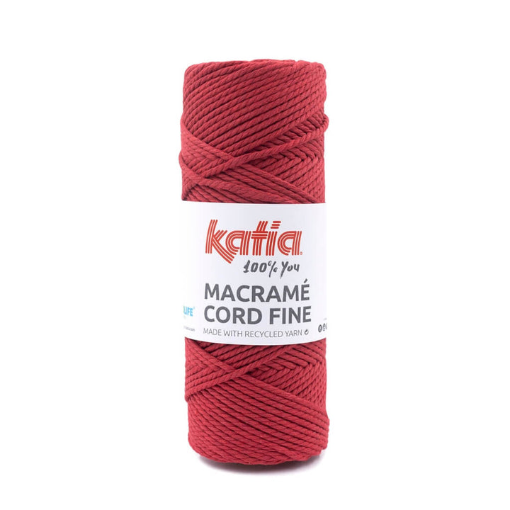 Katia Macramé Cord Fine 2,5 mm, Farbe 216 Rojo Oriente – Baumwolle und Polyester bei Lieblingsgarn