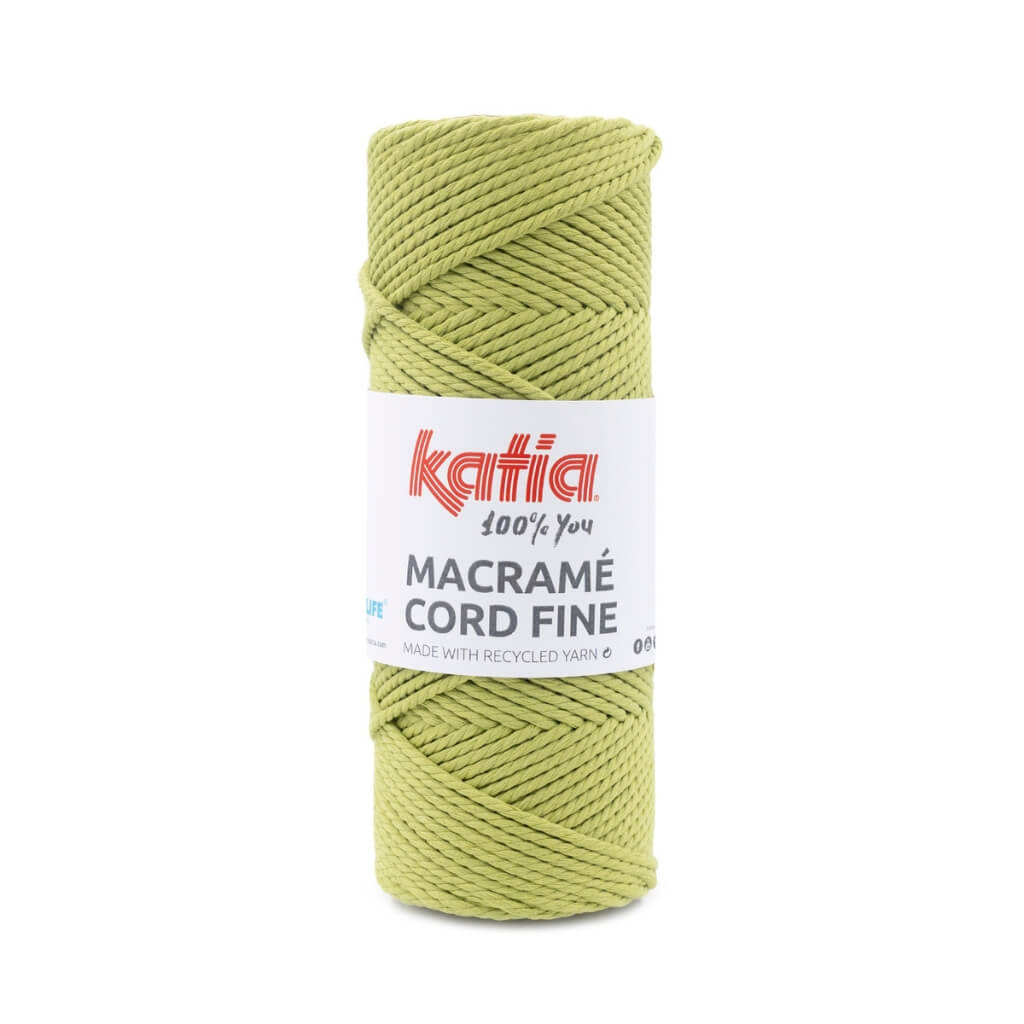 Katia Macramé Cord Fine 2,5 mm, Farbe 215 Pistacho – Baumwolle und Polyester bei Lieblingsgarn