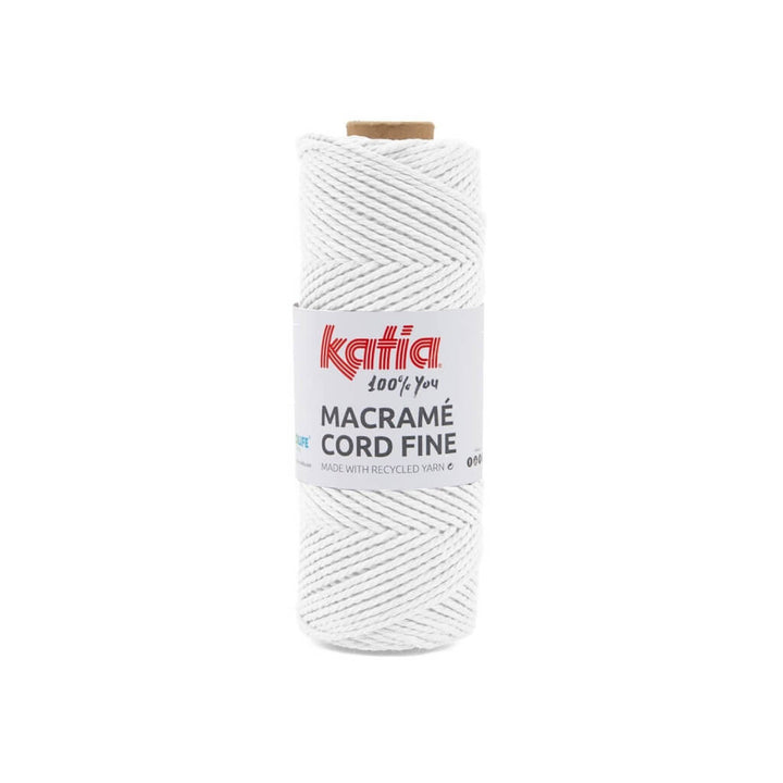 Katia Macramé Cord Fine 2,5 mm, Farbe 200 Blanco – Baumwolle und Polyester bei Lieblingsgarn